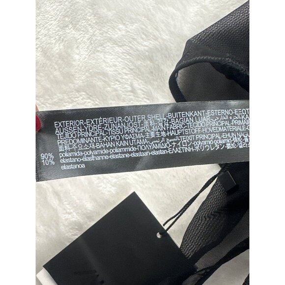 Zara Womens Black Sheer Lace Bodysuit With Adjustable Straps Size Small NWT - Picture 6 of 16